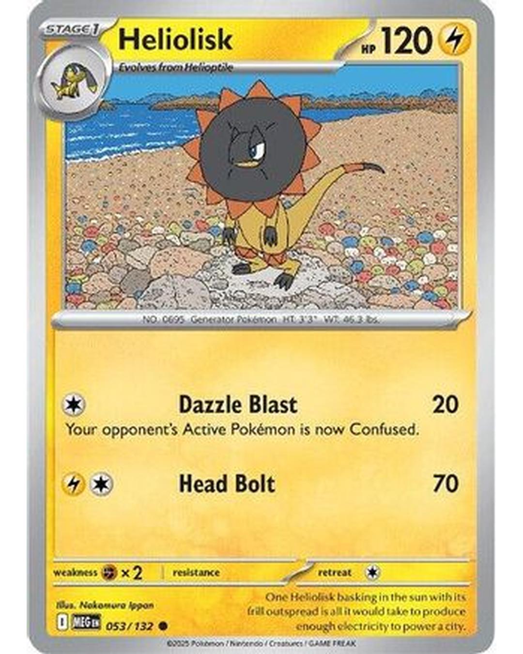 Heliolisk 053/132 - Reverse Holofoil ME01 Mega Evolution - Common
