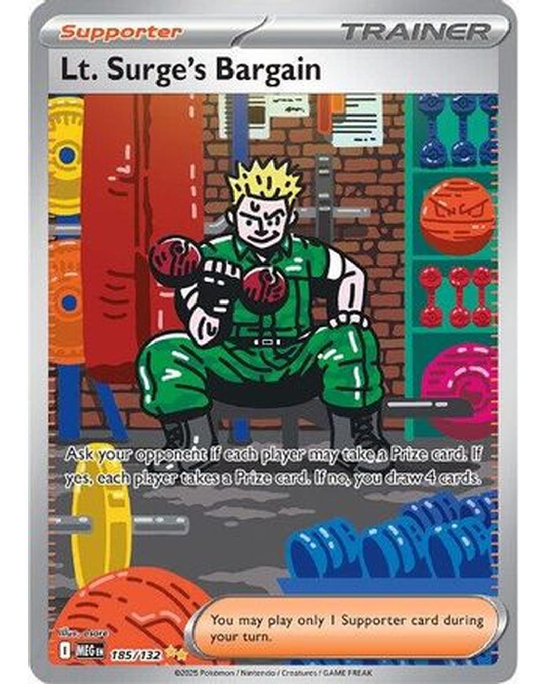 Lt. Surge's Bargain 185/132 - Holofoil ME01 Mega Evolution - Special Illustration Rare