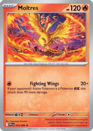 Moltres 014 - Reverse Holofoil ME02 Phantasmal Flames - Holo Rare