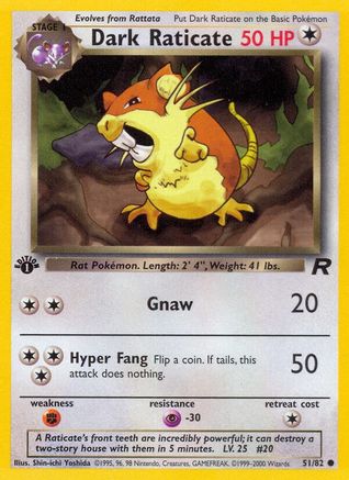 Dark Raticate 051/82 - Unlimited Team Rocket - Common