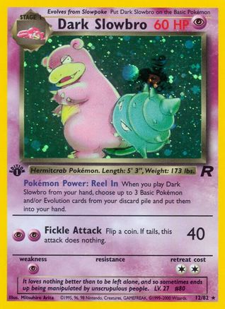Dark Slowbro (12) 012/82 - Unlimited Holofoil Team Rocket - Holo Rare