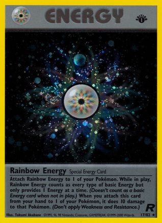 Rainbow Energy (17) 017/82 - 1st Edition Holofoil Team Rocket - Holo Rare