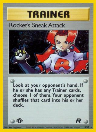 Rocket's Sneak Attack (16) 016/82 - Unlimited Holofoil Team Rocket - Holo Rare