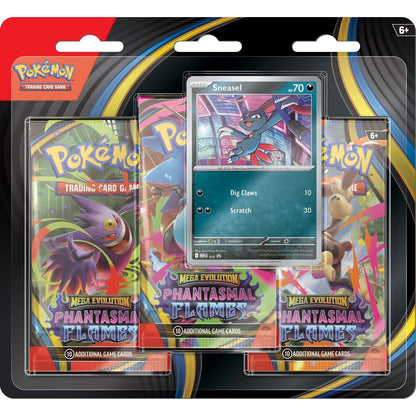 Pokemon TCG - Mega Evolution  Phantasmal Flames 3 Pack Blister