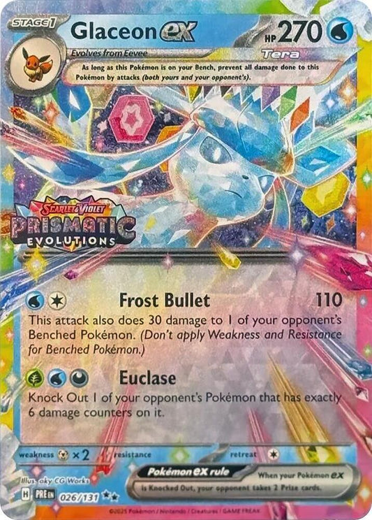 Glaceon ex 026/131 - Prismatic Evolutions Surprise Box Promo (Sealed)