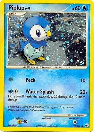 Piplup 093/130  - Holofoil Miscellaneous Cards & Products - Promo