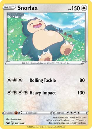 Snorlax SWSH032  - Holofoil SWSH Sword & Shield Promo Cards - Promo
