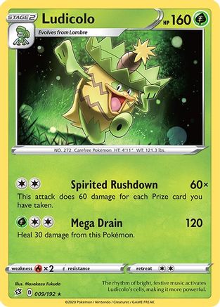Ludicolo 009/192  SWSH02 Rebel Clash - Rare