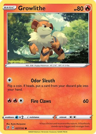 Growlithe 027/192  SWSH02 Rebel Clash - Common