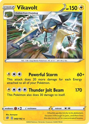 Vikavolt 066/192  - Holofoil SWSH02 Rebel Clash - Holo Rare