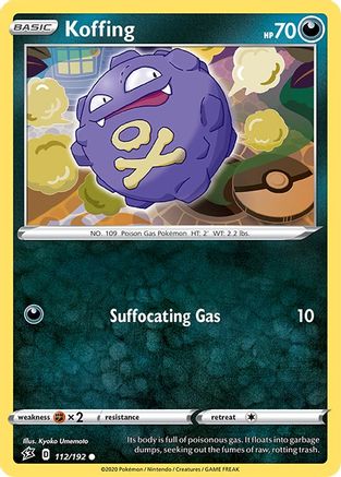 Koffing 112/192  - Reverse Holofoil SWSH02 Rebel Clash - Common