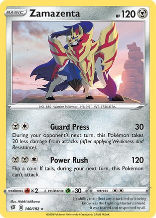 Zamazenta 140/192  SWSH02 Rebel Clash - Rare