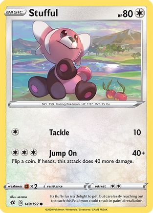 Stufful 149/192  - Reverse Holofoil SWSH02 Rebel Clash - Common