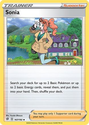 Sonia 167/192  - Reverse Holofoil SWSH02 Rebel Clash - Uncommon