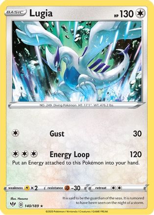 Lugia 140/189  - Reverse Holofoil SWSH03 Darkness Ablaze - Rare