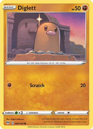Diglett 084/189  SWSH03 Darkness Ablaze - Common