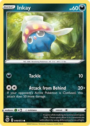 Inkay 044/73  - Reverse Holofoil Champions Path - Common