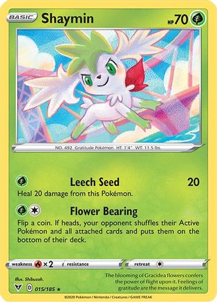 Shaymin 015/185  - Holofoil SWSH04 Vivid Voltage - Holo Rare