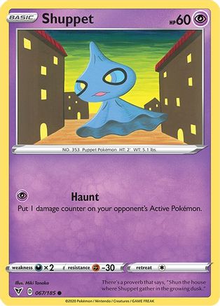 Shuppet 067/185  - Reverse Holofoil SWSH04 Vivid Voltage - Common