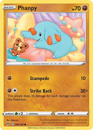 Phanpy 086/185  - Reverse Holofoil SWSH04 Vivid Voltage - Common