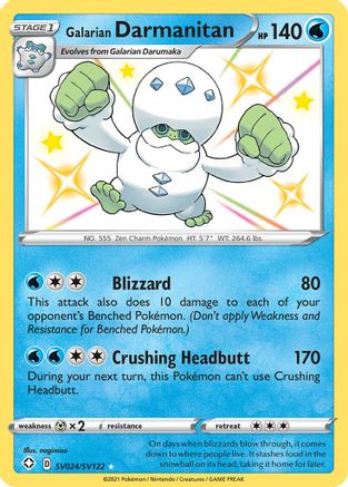 Galarian Darmanitan SV024/SV122  - Holofoil Shining Fates Shiny Vault - Shiny Holo Rare