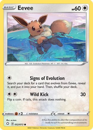 Eevee 052/072  Shining Fates - Common