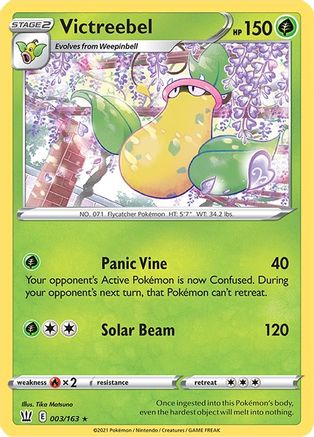 Victreebel 003/163  - Reverse Holofoil SWSH05 Battle Styles - Rare