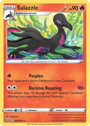 Salazzle 028/163  SWSH05 Battle Styles - Rare