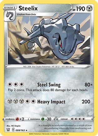 Steelix 099/163  - Holofoil SWSH05 Battle Styles - Holo Rare