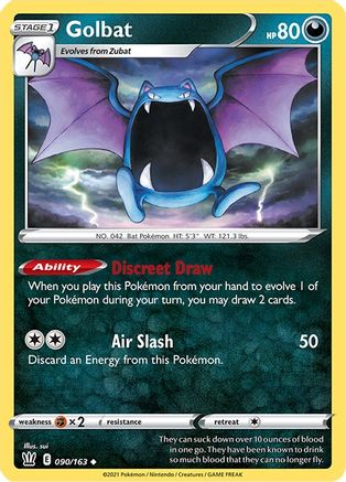 Golbat 090/163  - Reverse Holofoil SWSH05 Battle Styles - Uncommon