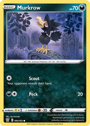 Murkrow 093/163  SWSH05 Battle Styles - Common