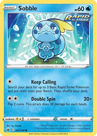Sobble 041/198  SWSH06 Chilling Reign - Common
