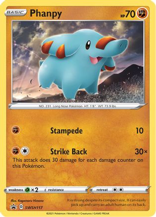 Phanpy SWSH117  - Holofoil SWSH Sword & Shield Promo Cards - Promo