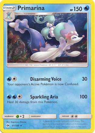 Primarina 041/149  - Holofoil Miscellaneous Cards & Products - Holo Rare