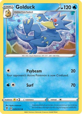 Golduck 025/203  SWSH07 Evolving Skies - Uncommon