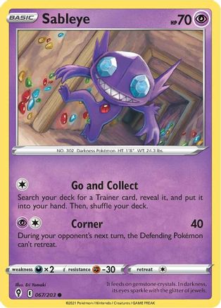 Sableye 067/203  SWSH07 Evolving Skies - Common