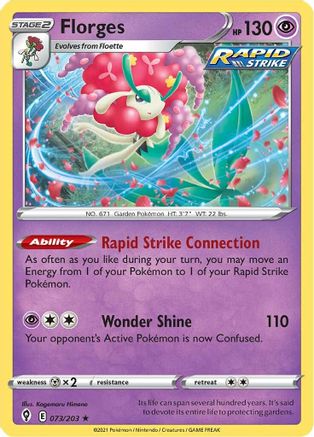 Florges 073/203  - Holofoil SWSH07 Evolving Skies - Holo Rare