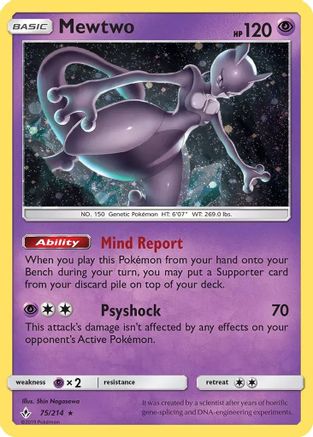 Mewtwo 075/214  - Holofoil Miscellaneous Cards & Products - Promo