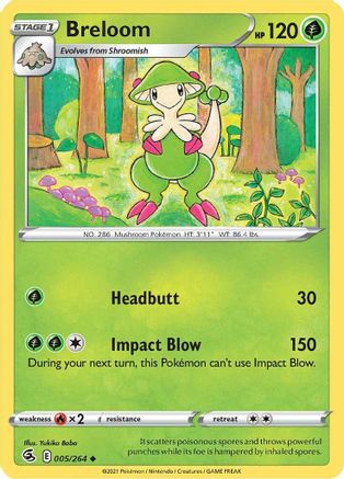 Breloom 005/264  SWSH08 Fusion Strike - Uncommon
