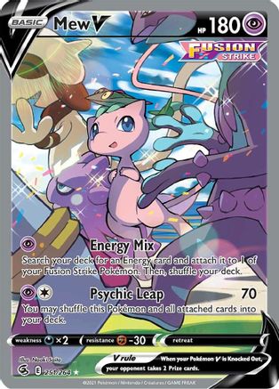 Mew V (Alternate Full Art) 251/264  - Holofoil SWSH08 Fusion Strike - Ultra Rare