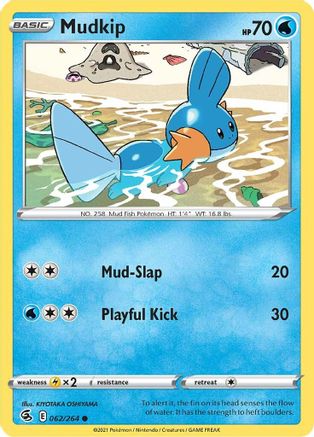 Mudkip 062/264  SWSH08 Fusion Strike - Common