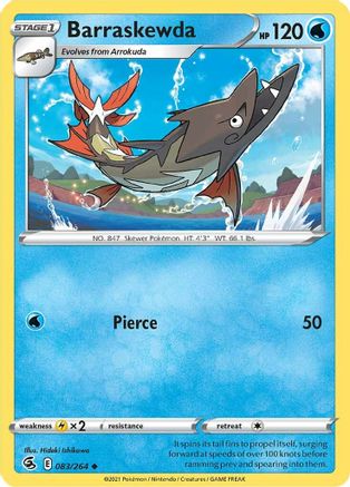 Barraskewda 083/264  SWSH08 Fusion Strike - Uncommon