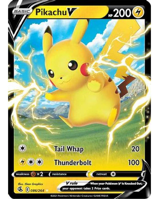 Pikachu V 086/264  - Holofoil SWSH08 Fusion Strike - Ultra Rare