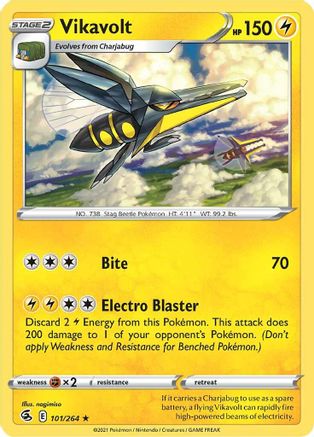 Vikavolt 101/264  - Reverse Holofoil SWSH08 Fusion Strike - Rare