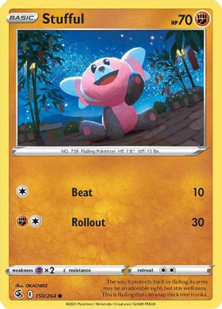 Stufful 150/264  - Reverse Holofoil SWSH08 Fusion Strike - Common