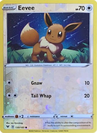 Eevee 130/185  - Reverse Holofoil Miscellaneous Cards & Products - Common