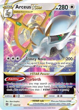 Arceus VSTAR 123/172  - Holofoil SWSH09 Brilliant Stars - Ultra Rare