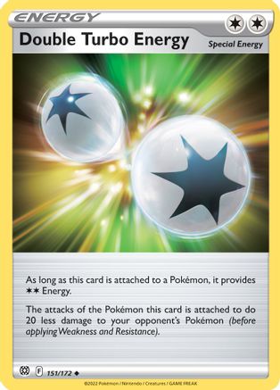 Double Turbo Energy 151/172  - Reverse Holofoil SWSH09 Brilliant Stars - Uncommon