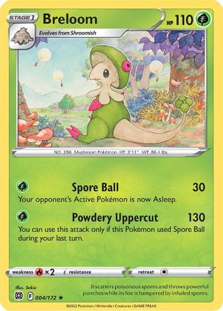 Breloom 004/172  SWSH09 Brilliant Stars - Rare