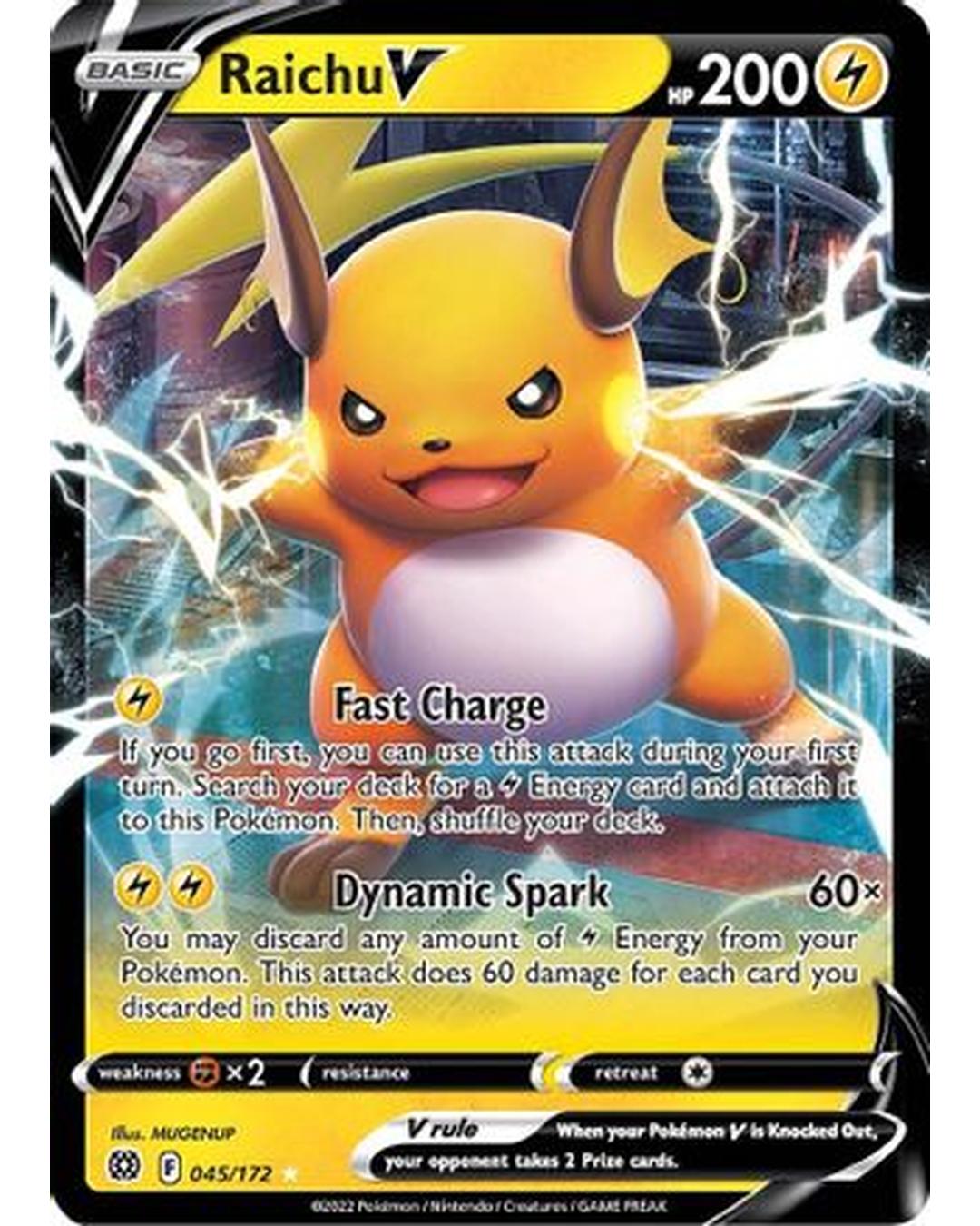 Raichu V 045/172  - Holofoil SWSH09 Brilliant Stars - Ultra Rare